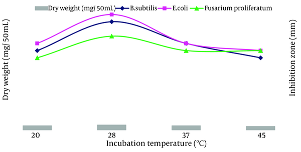 Effect of Different Incubation Temperature on the Growth and Antimicrobial Activity of S. flavogriseus, the Strain ACTK2.