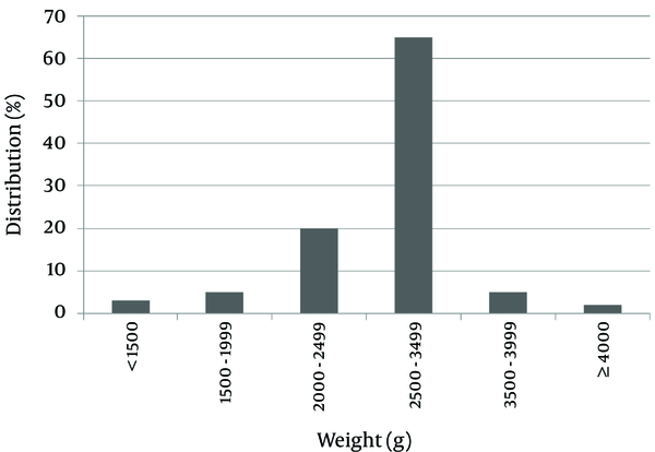 Birth Weight Distribution of the DS Children