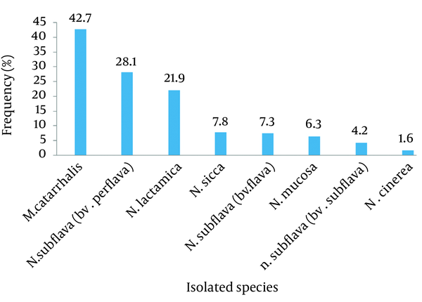 Frequency of the Isolated Species in Oropharynx of the Studied Children
