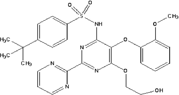 Chemical structure of bosentan