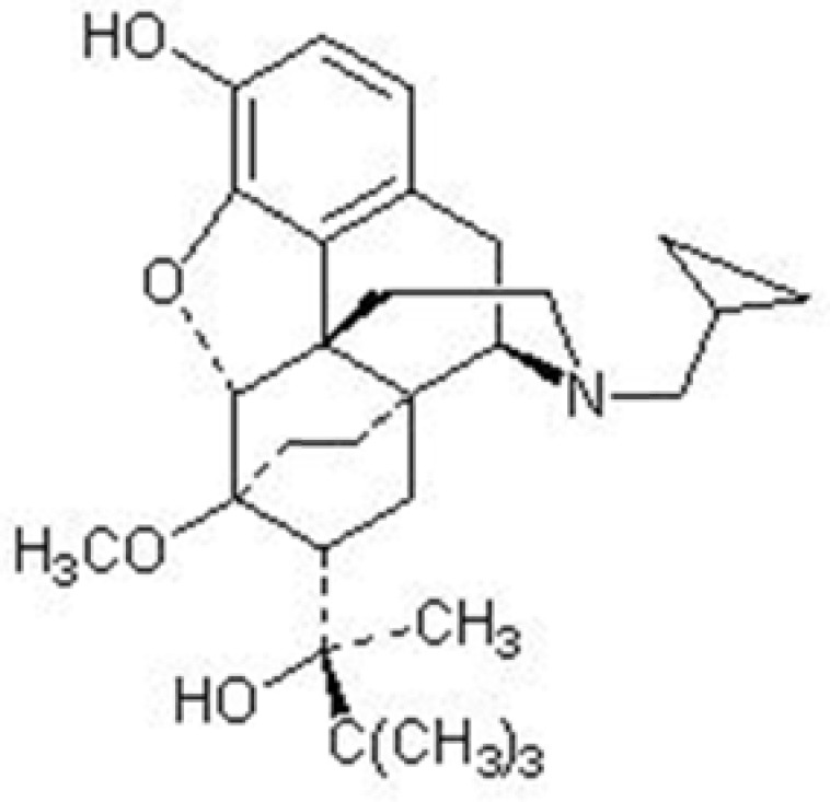 Chemical structure of buprenorphine