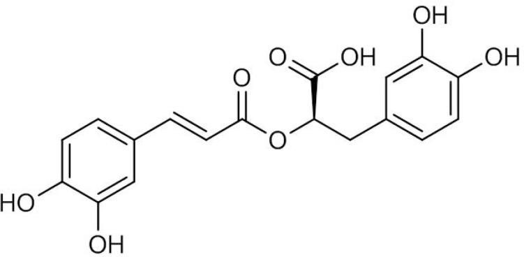 Chemical structure of rosmarinic acid (RA).