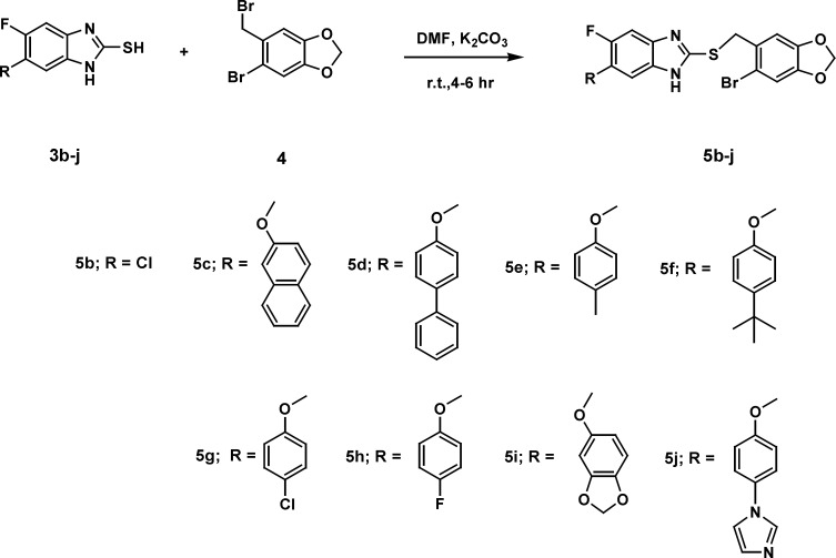 Synthesis of compounds 5(b-j).