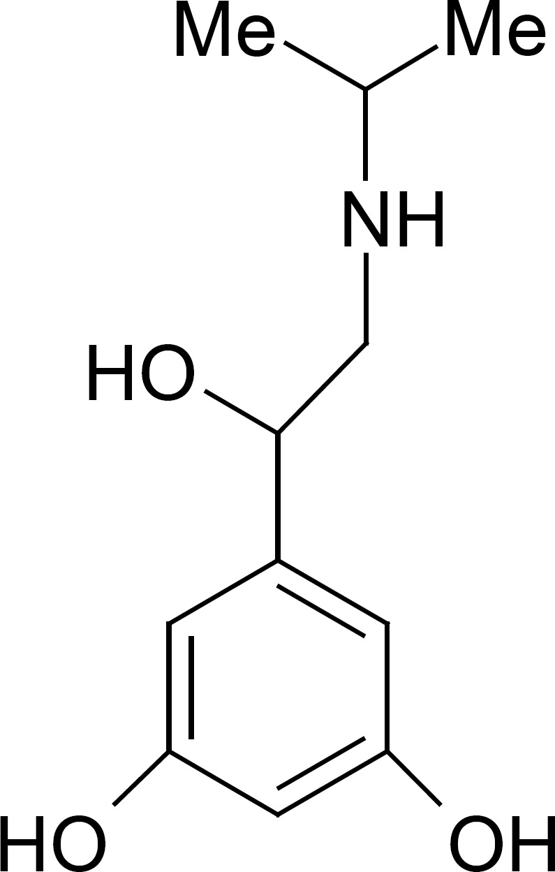 The structure of metaproterenol (MTP).