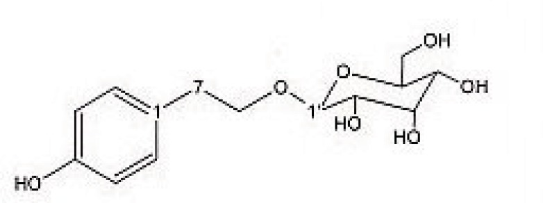2-(4- hydroxy phenyl) ethyl-O-β-D- glucopyranoside.
