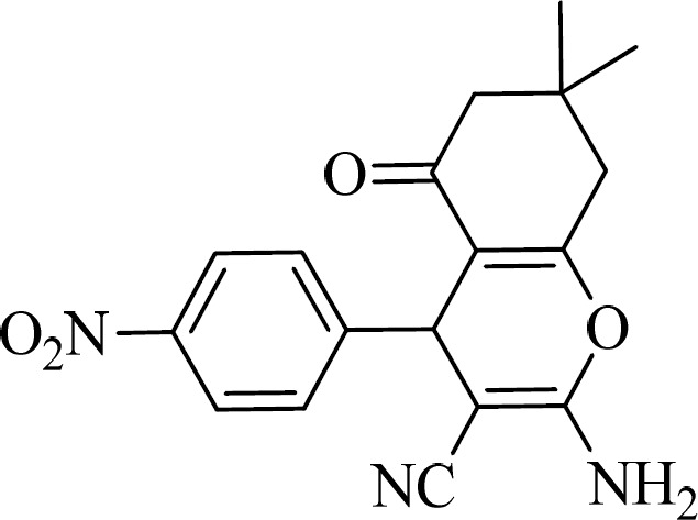 The structure of 2-amino-4H-Pyran compound with antibacterial activity