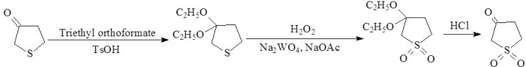 Synthesis of tetrahydrothiophene-3-one-1,1-dioxide