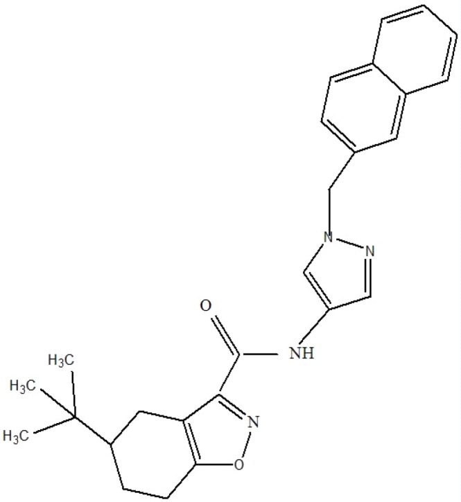 The selected primary ligand used for virtual screening, which is also complied with Lipinski rule of five.