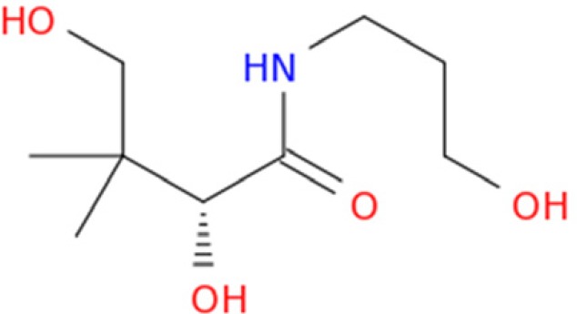 The chemical structure of Dexpanthenol