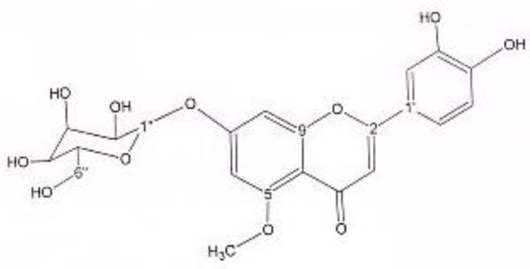 5-methoxyluteolin 7-O-β-D-glucopyranoside.