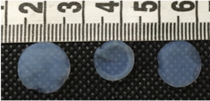 Image of silica aerogel samples.