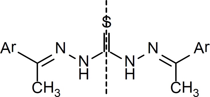 Proposed symmetric structure for compounds 20-26 based on 1H NMR spectra