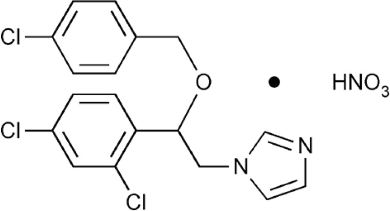 The chemical structure of econazole nitrate (EN).