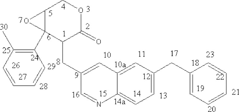 The chemical structure of quinoxalone
