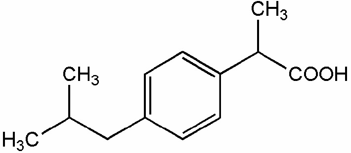 The 2D structure of Ibuprofen