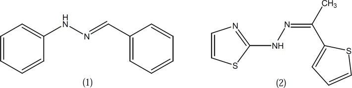 Structure of compounds 1, 2