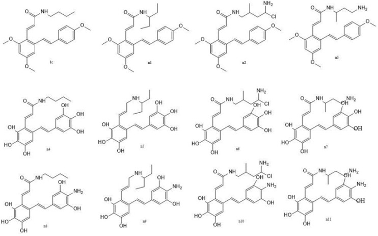 Chemical structures of new but not yet synthesized molecules