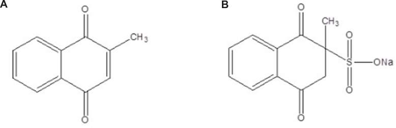 Chemical structure of (A) MN (B) MSB