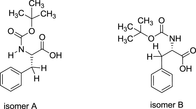 Isomerization of the amide bond in Boc-Phe-OH