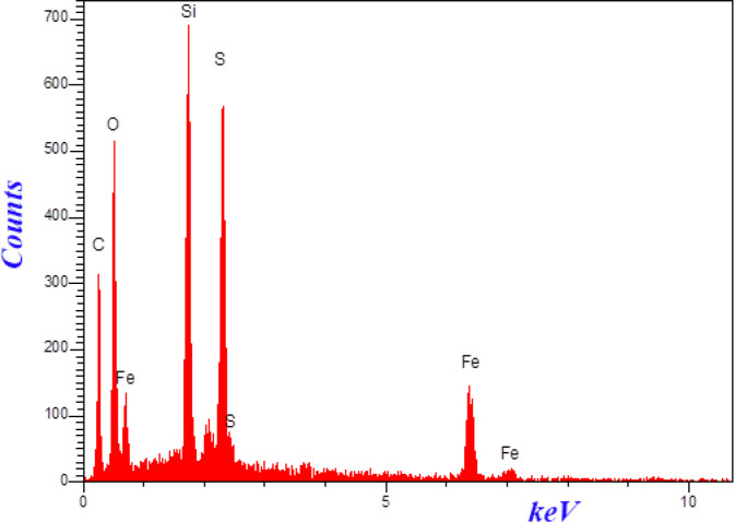EDS of the nanoparticles containing CoQ0