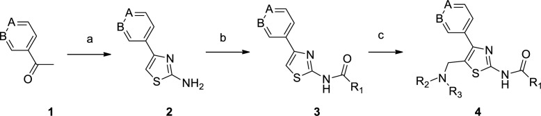 The design of 4-aryl-5-aminoalkyl-thiazole-2-amines