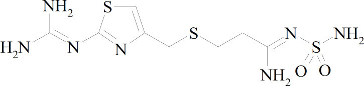 Chemical structure of famotidine.