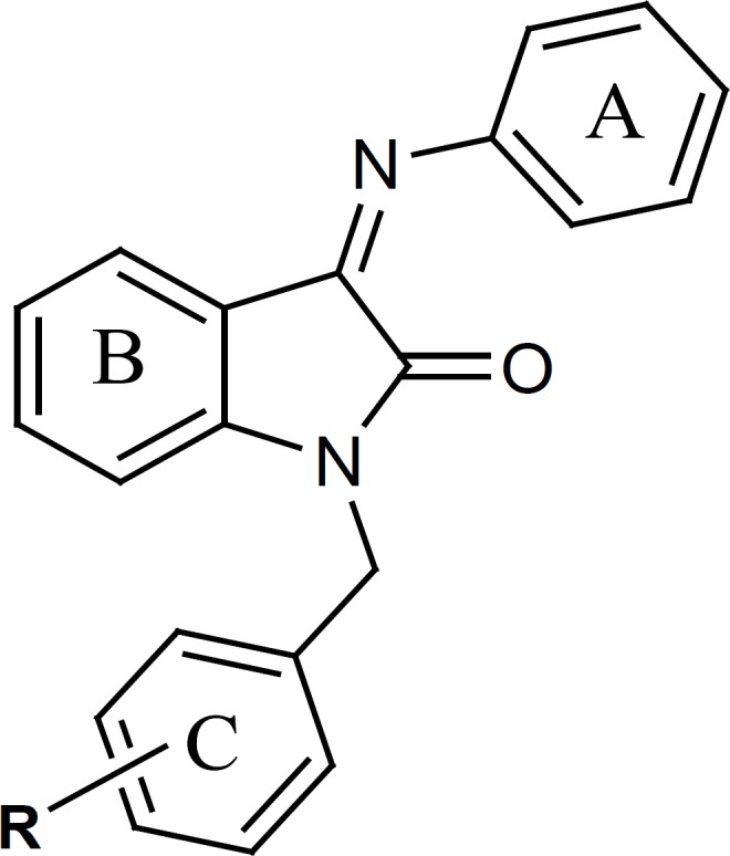 General structure of 1-(aryl)-3-(phenylimino)indolin- 2-one derivatives