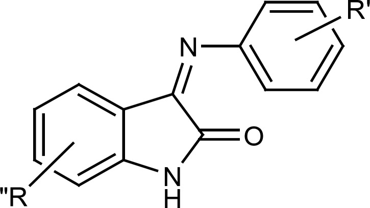 General structure of 3-(arylimino)indolin-2-one derivatives