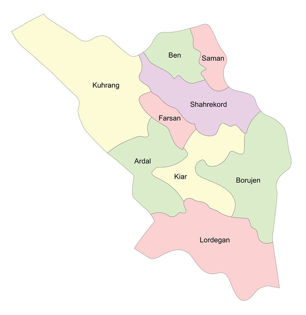 Map of Iran and the location of Chaharmahal-va-Bakhtiari Province, where the samples were collected. The graphs are shown prevalence of C. psittaci in six locations of Chaharmahal-va-Bakhtiari Province.