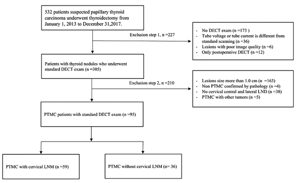 Selection process for  papillary thyroid microcarcinoma (PTMC) patients in this retrospective study