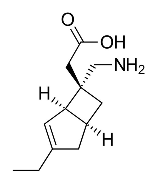 Chemical structure of mirogabalin.