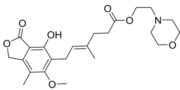 Structure of mycophenolate mofetil