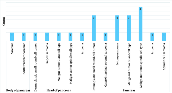 Various pancreas and body of pancreas and head of pancreas sarcomas in patients