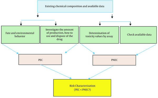 Diagram of ecological risk assessment steps