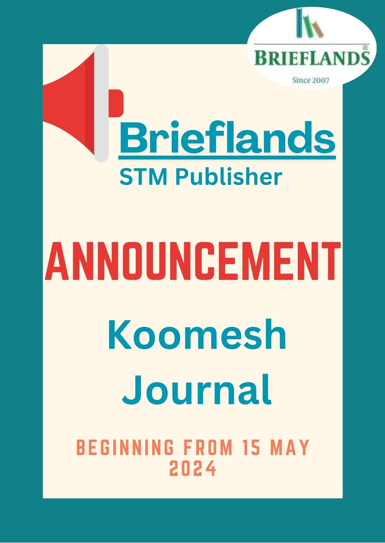 Discover the latest updates as Brieflands STM Publisher takes over the publication of Koomesh Journal, enhancing the reach and impact of multidisciplinary medical research. Submit your work today!