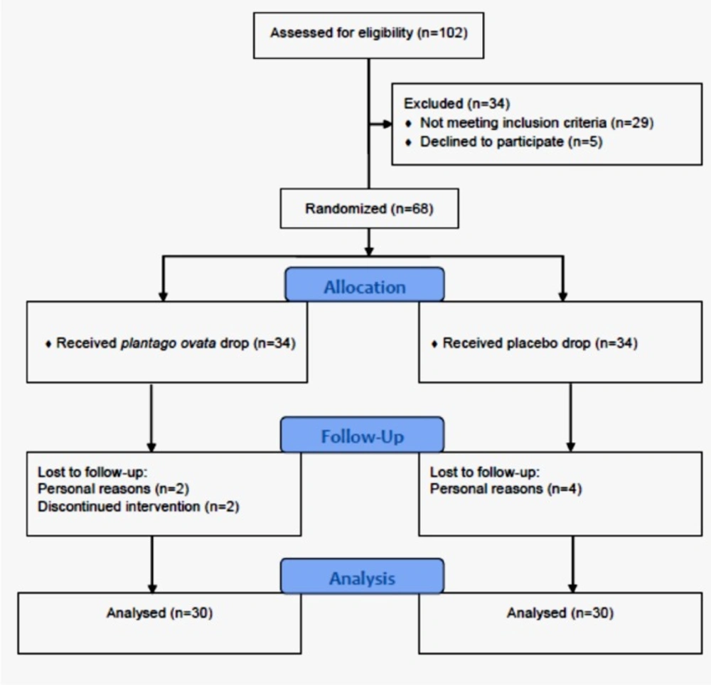 CONSORT flow chart of the study