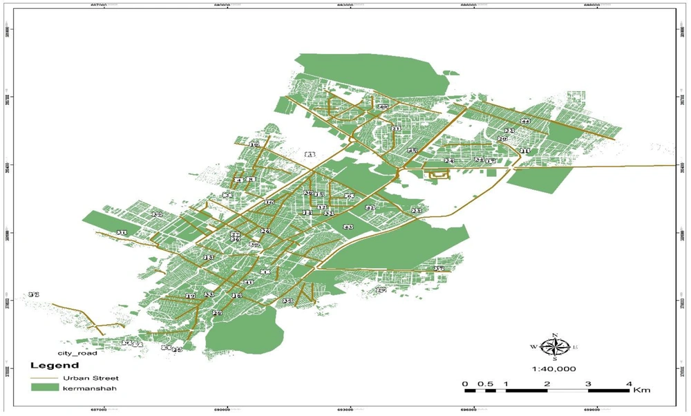 The geographical distribution of patients with insomnia in the Kermanshah City The geographical distribution of patients with insomnia in the Kermanshah City