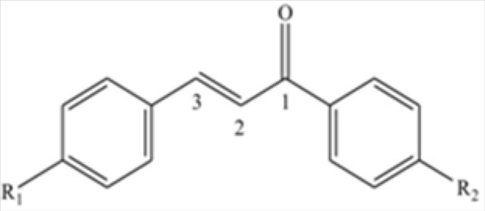 Chemical structure of the chalcone derivatives