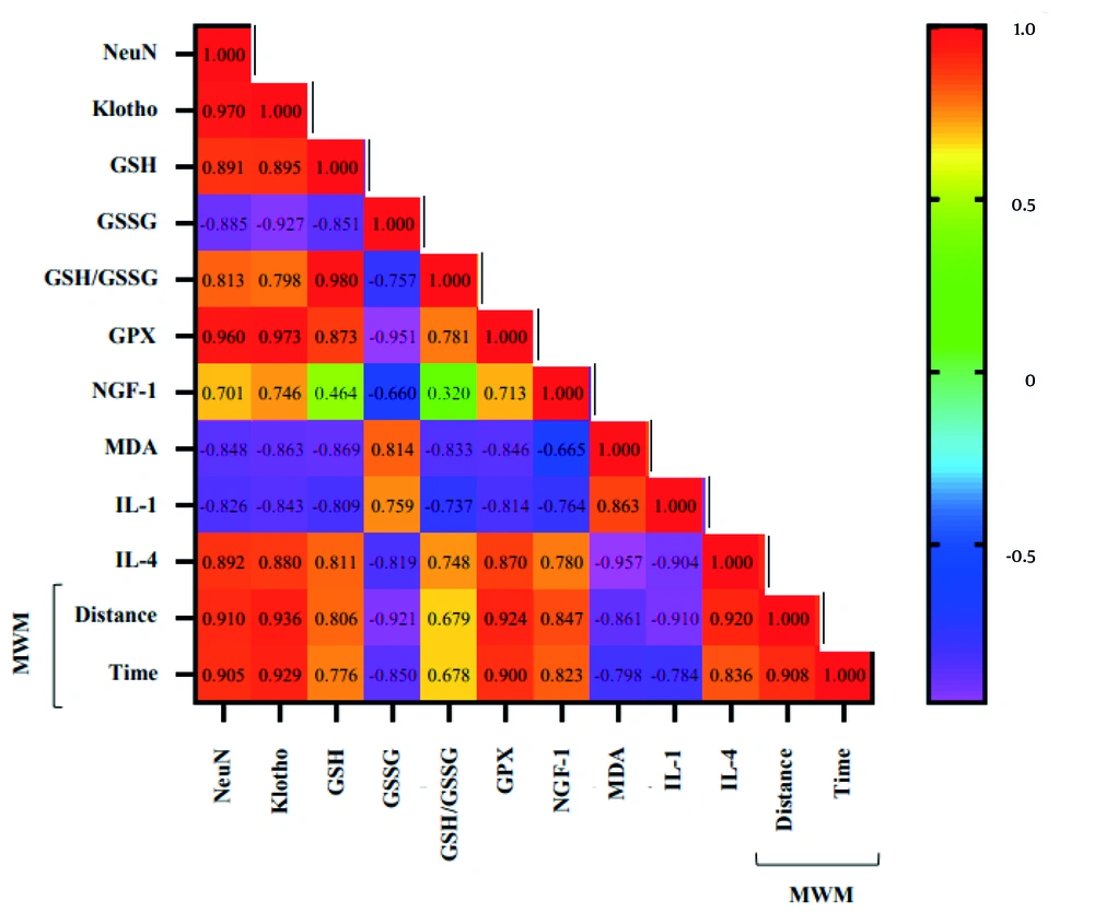 Correlation between study indicators Correlation between study indicators
